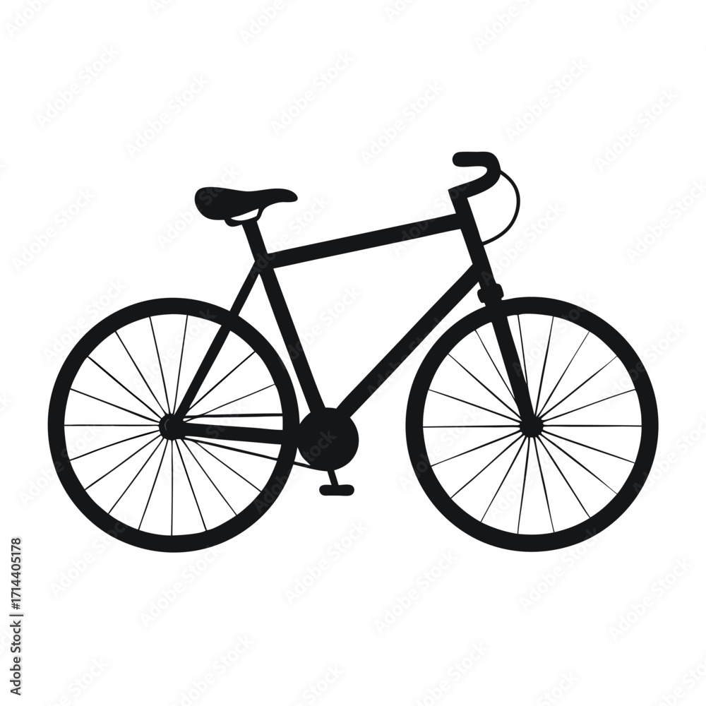 Obraz premium Bold black silhouette of a minimalist clean design element