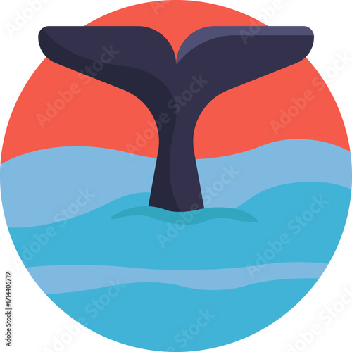 Illustration of a whale, highlighting Argentina’s marine wildlife.