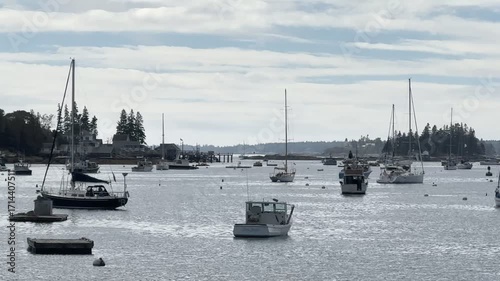 Boats in the Harbor, Boothbay Harbor, Maine Coast