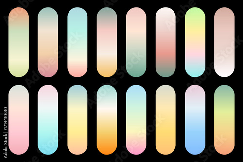 Pastel Spectrum A Gradient Palette of Soft, Subtle Colors