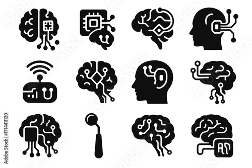 Icon vector chip device implant neuro booster neural brain stabilizer