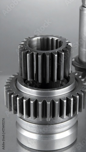 Close-up of metal gears