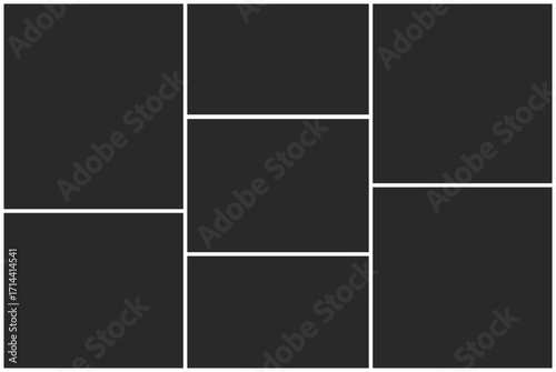 A collection of four minimalist photo collage templates. Clean and modern layouts with white borders, perfect for creating mood boards, brand guidelines or photo galleries.