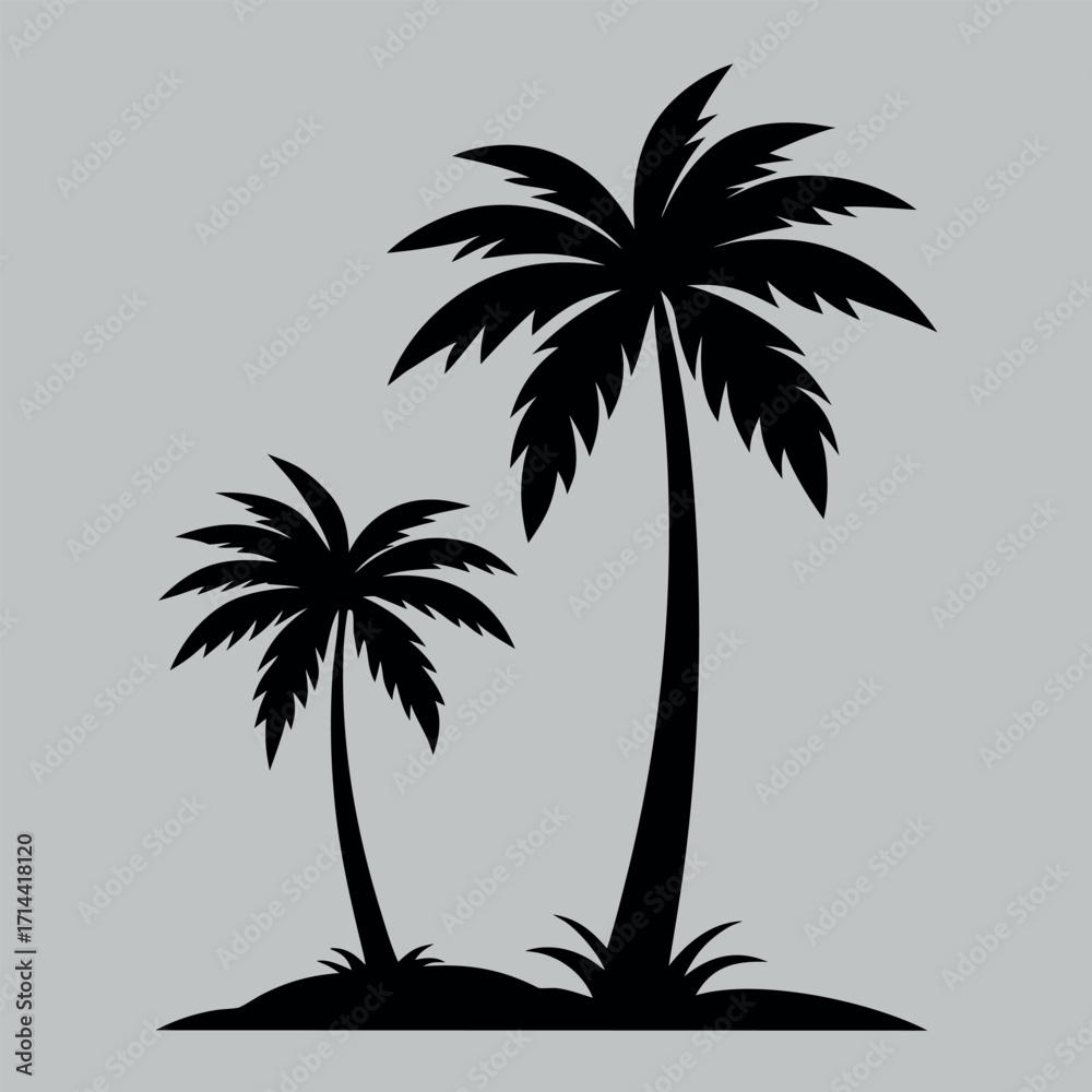 Fototapeta premium Minimalist vector illustration of two people in a simple style