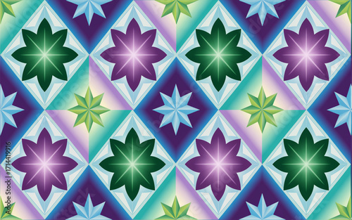 Pink flowers with a seamless floral pattern for a vibrant spring textile design