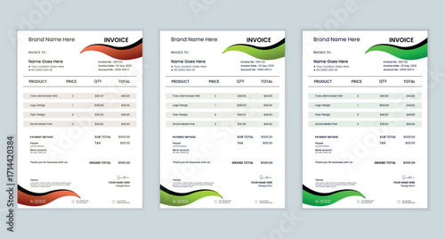 Creative Invoice Design for your business | Printable invoice design template