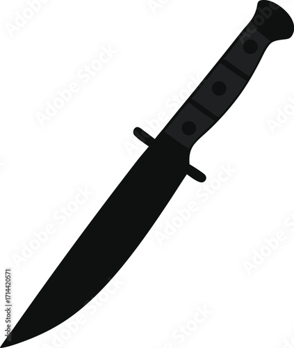Minimal Black and White Knife