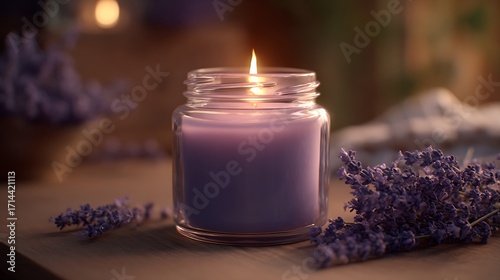 lavender bath salt and candles