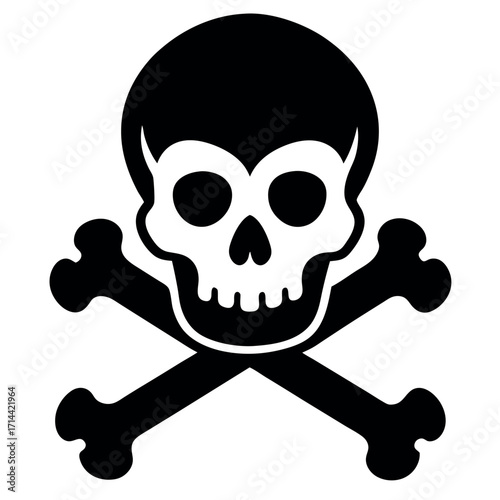Graphic illustration of a skull and crossbones