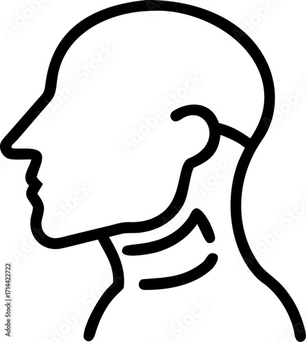 silhouette of a man, Chin
