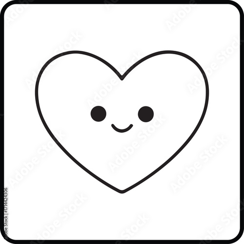 Love icon on white background