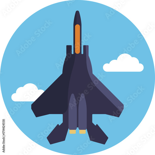 Military jet designed for air combat and defense missions.