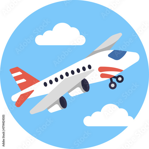 Icon of a plane used for transportation or flights.