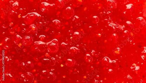 Close-up red fruit jam texture