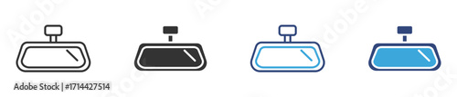 Foto Car Rearview Mirror  Icons ,  Vector Illustration