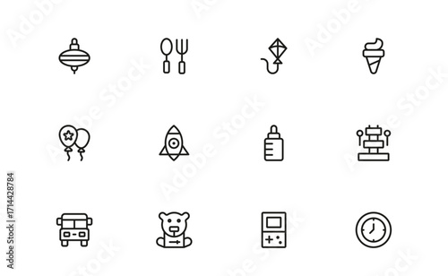 Child Care Modern Line Icon Set with Professional Minimal Design, Unique Vector Icons, Clean and Simple Style Perfect for Premium Use, Creative and Versatile Collection