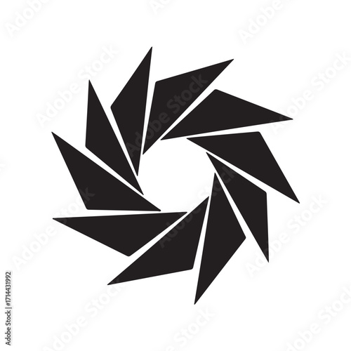 Dynamic Abstract Circular Design with Geometric Triangular Shapes