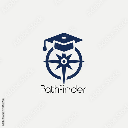 Pathfinder Guiding Education with Compass and Graduation Cap