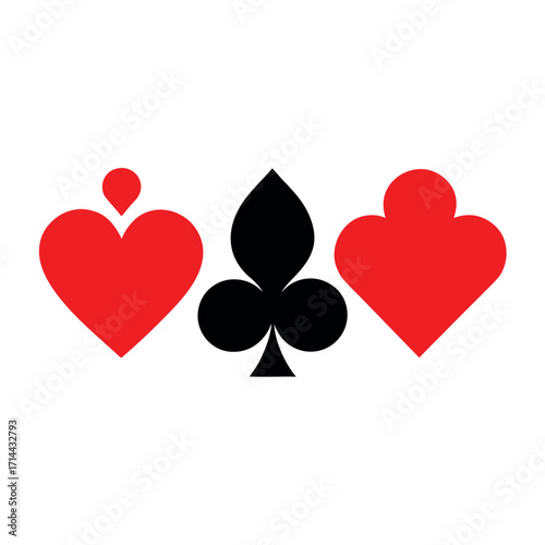 Four classic playing card suit symbols with spade and diamond focus