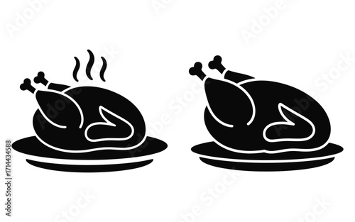 WebEnjoy a delicious holiday feast with two steaming roasted turkeys, perfect for Thanksgiving or Christmas dinner celebrations, showcasing savory traditional cuisine with festive cheer