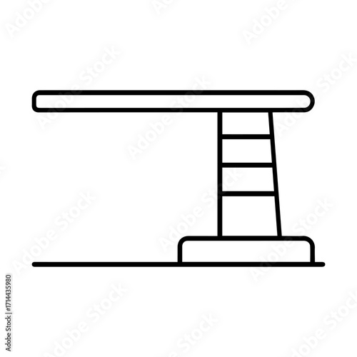 Line icon swimming pool springboard vector on a white background
Vector icon on a white background