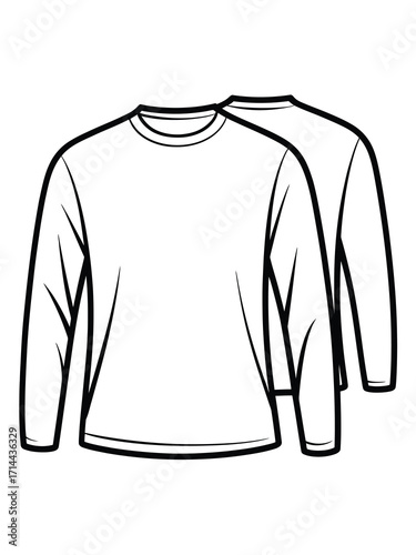 Blank white long sleeve t shirts apparel mockup template