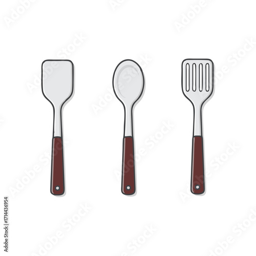 Three spatula icon set is perfect for your cooking themed designs.