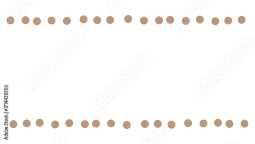 かわいい手描きドットラインのフレーム