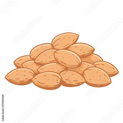 Cartoon pile of almonds