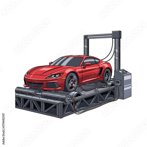 Car Exhaust System Repair Illustration Mechanic with Welder Fixing a Vehicles Muffler and Exhaust Pipes for Automotive Repair Needs