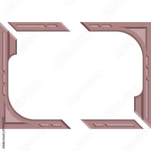Retro vintage robot video game frame vector