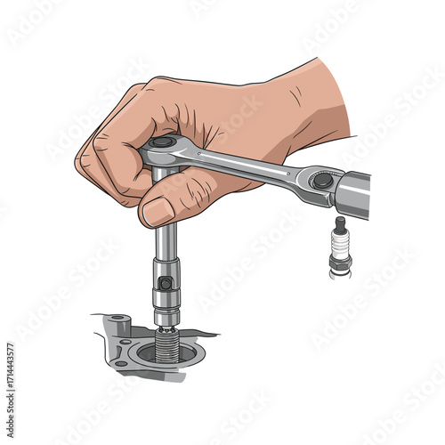 Automotive Mechanic Inspecting Car Engine Expert service, professional repair, detailed maintenance, modern car, skilled mechanic, workshop environment, vehicle inspection, auto repair shop