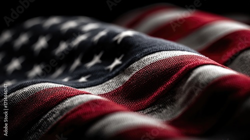 American flag close-up fabric texture