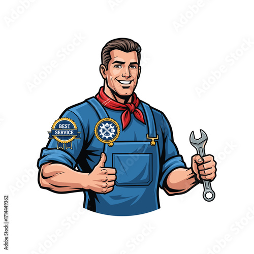 Hand Tightening Spark Plug with Ratchet and Socket  Automotive Maintenance and Repair, Car Spark Plug Replacement, Mechanic Tool, Illustration
