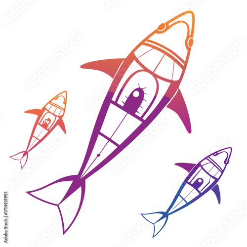 vector illustration of a rocket