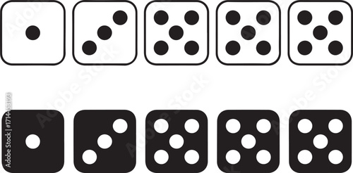 Dice Vector Set for Games and Probability Concepts in Graphic Design Applications
