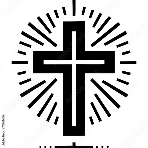 Radiant Cross: A symbol of faith and hope, the minimalist design radiates with a sense of spiritual serenity. Evoking a feeling of reverence and devotion.