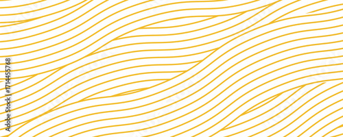 Yellow instant noodle, pasta and spaghetti texture with geometric wavy lines. Ramen, pasta vector pattern. Background abstract food illustration