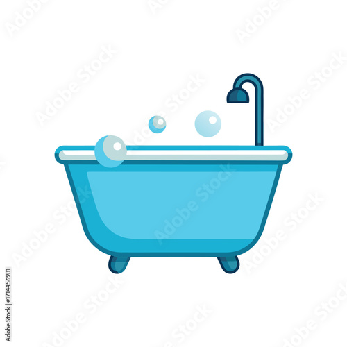 bathtub clipart cartoon vector Illustration drawing