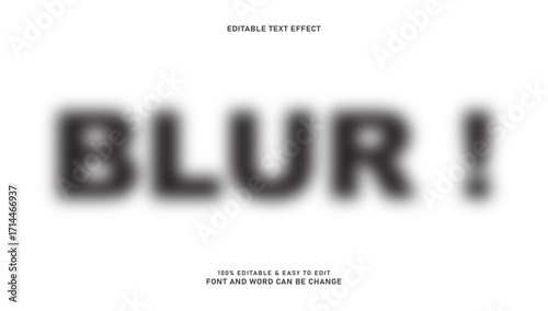 editable blur style text effect
