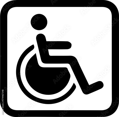 Wheelchair Accessibility Icon – Disability Symbol Vector