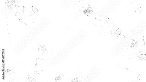 Grunge overlay texture with scattered noise and dust particles on white background. Distressed grainy texture vector with dirt scratches and abstract grunge effect. 