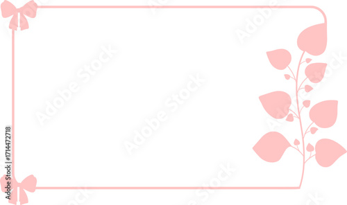 Floral Frame with Bow Accent