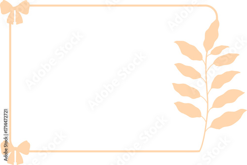 Floral Frame with Bow Accent