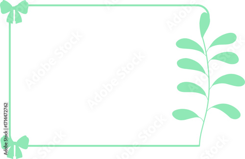 Floral Frame with Bow Accent