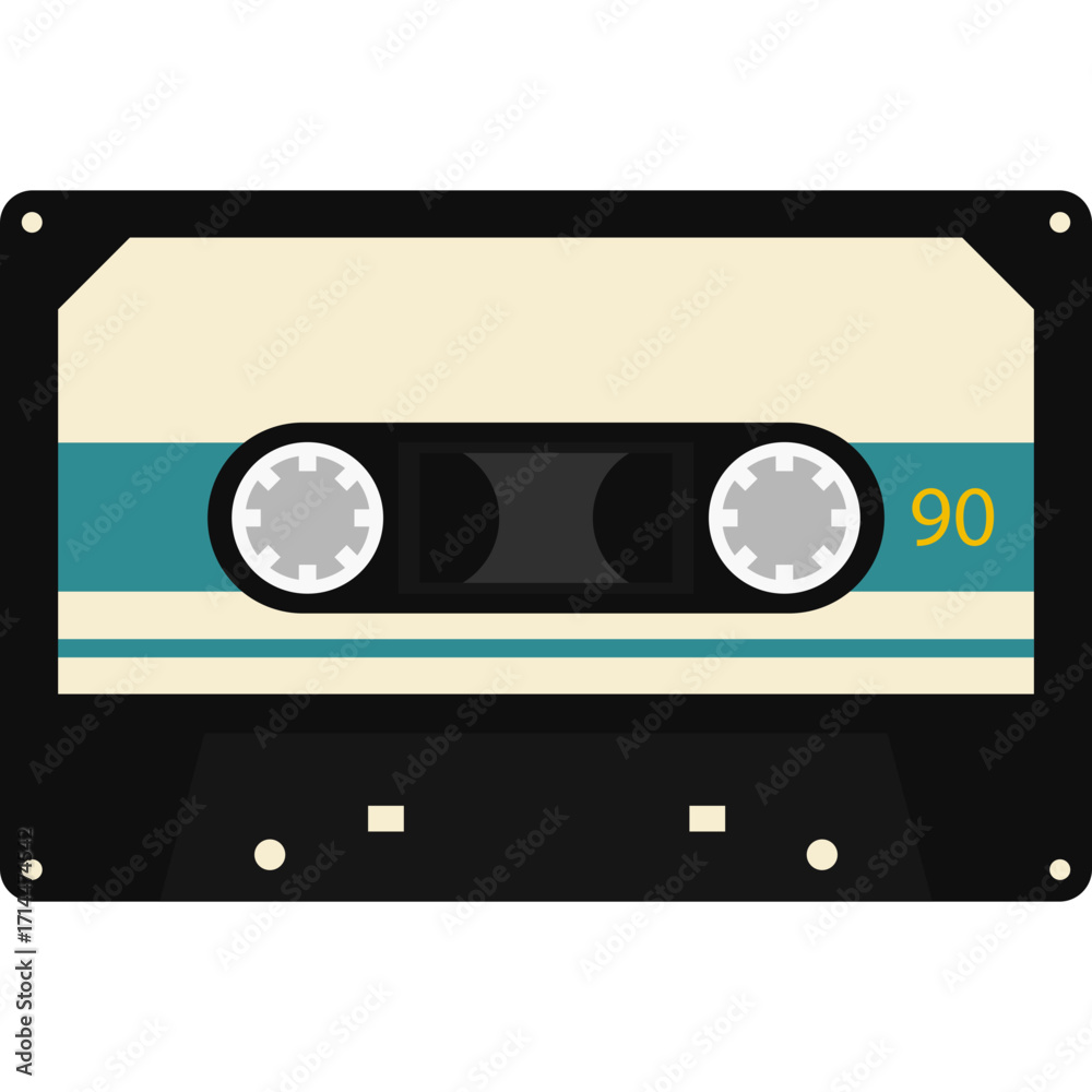 Naklejka premium Retro Cassette Tape