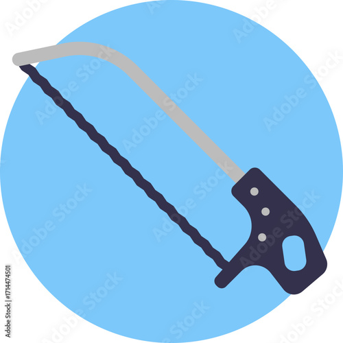 Meat-cutting saw used for splitting large cuts of meat.