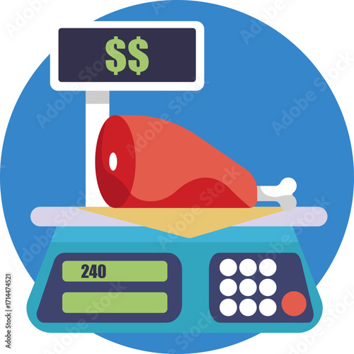 Registers customer purchases and calculates total costs for meat and deli items.