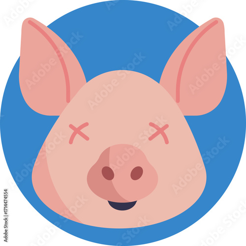 Pig illustration used to indicate pork meat selection.