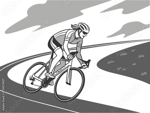 cyclist on the road